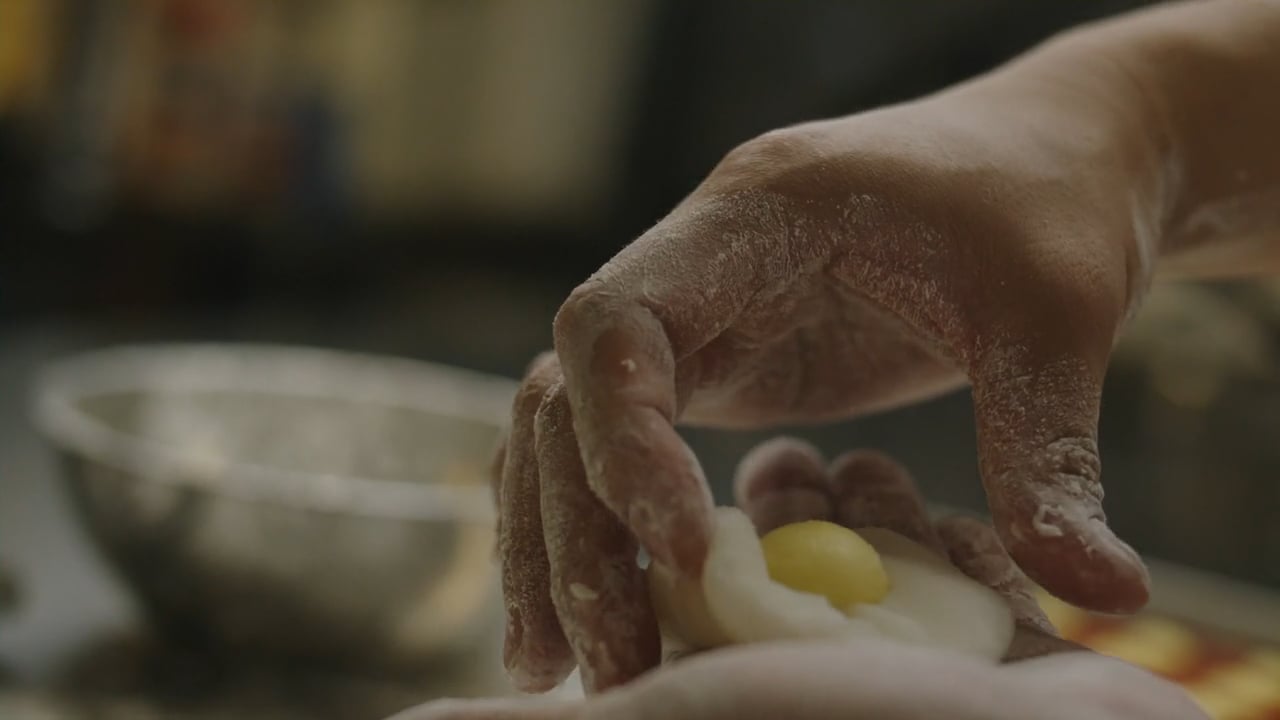 Still from a restaurant dish reel