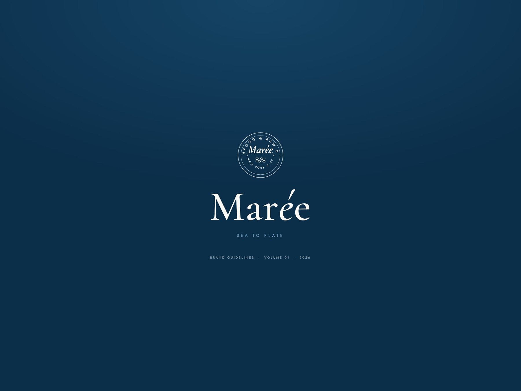 Marée brand book cover by Kabja Concepts