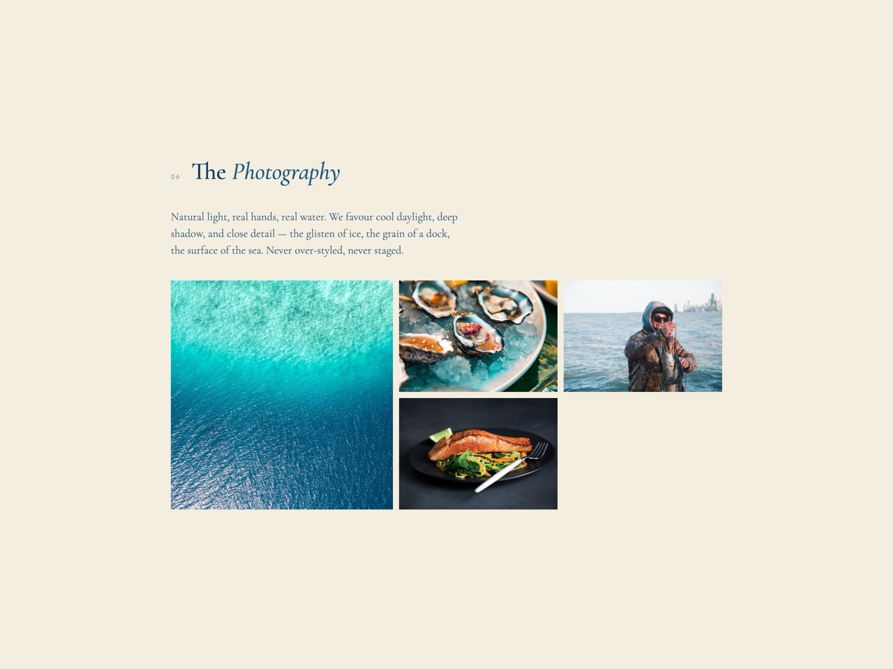 Marée brand guidelines — the photography direction