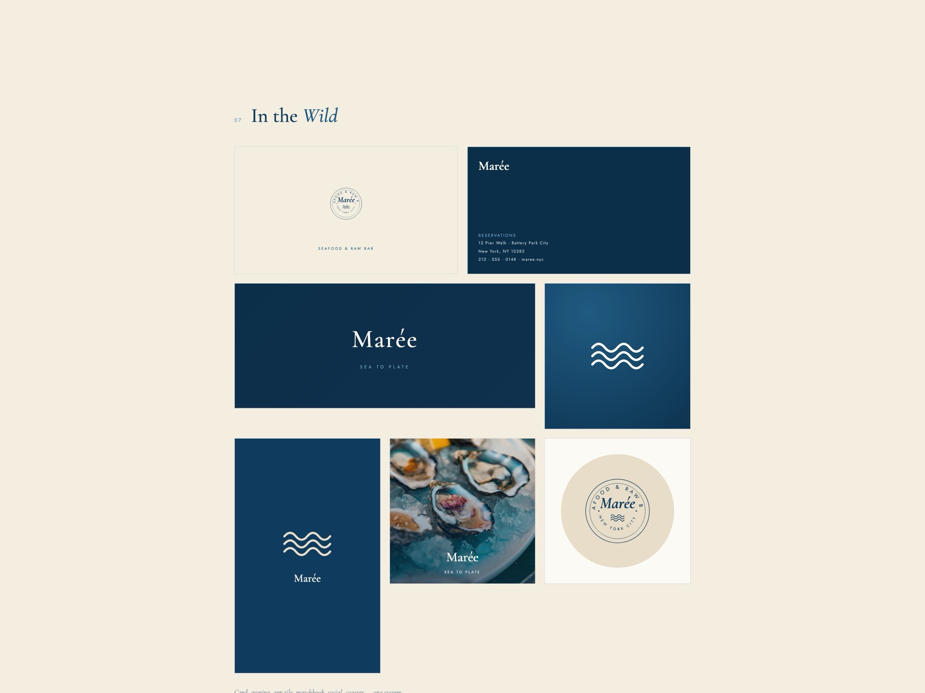Marée brand guidelines — applications, the system in the wild