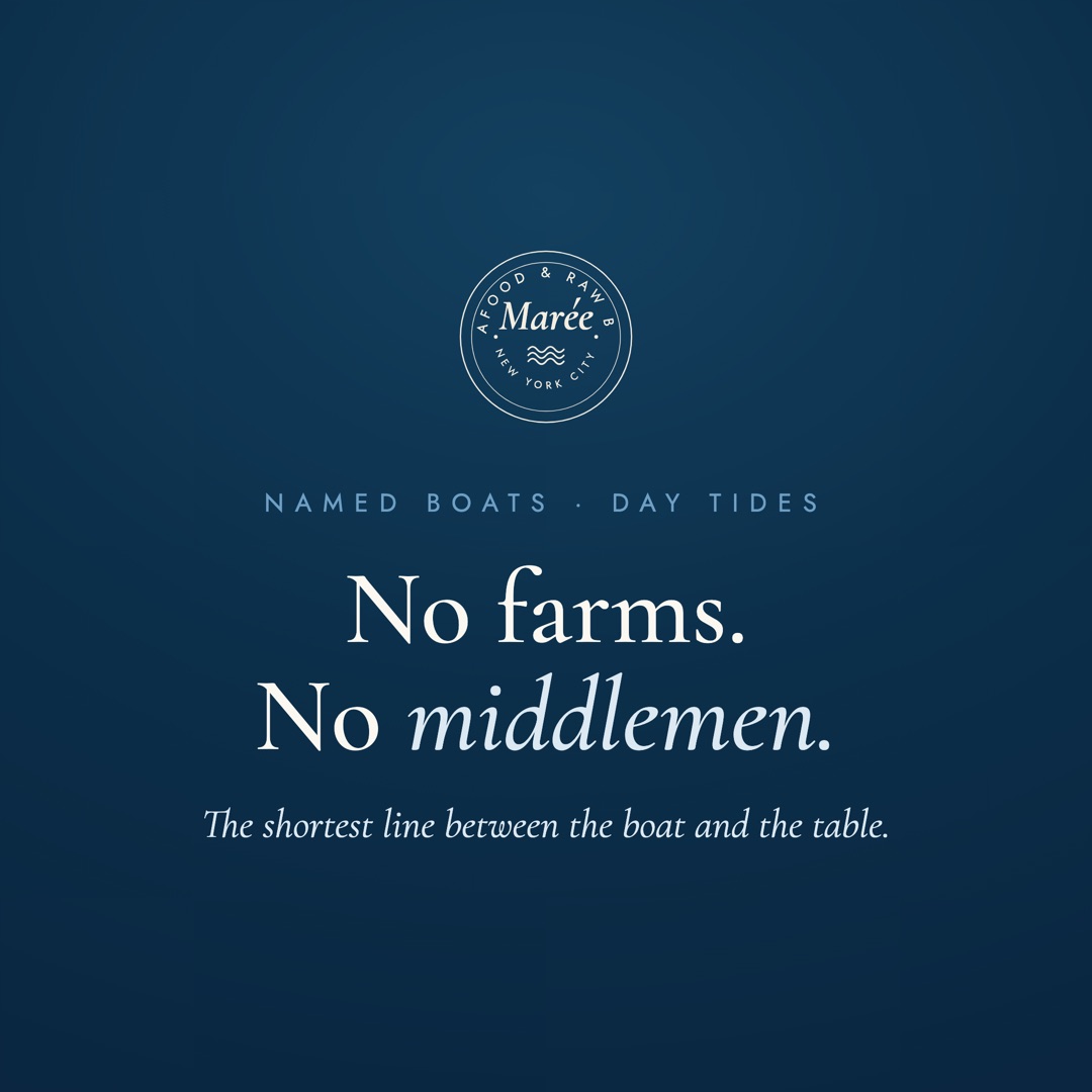 Marée carousel cover reading No farms. No middlemen.