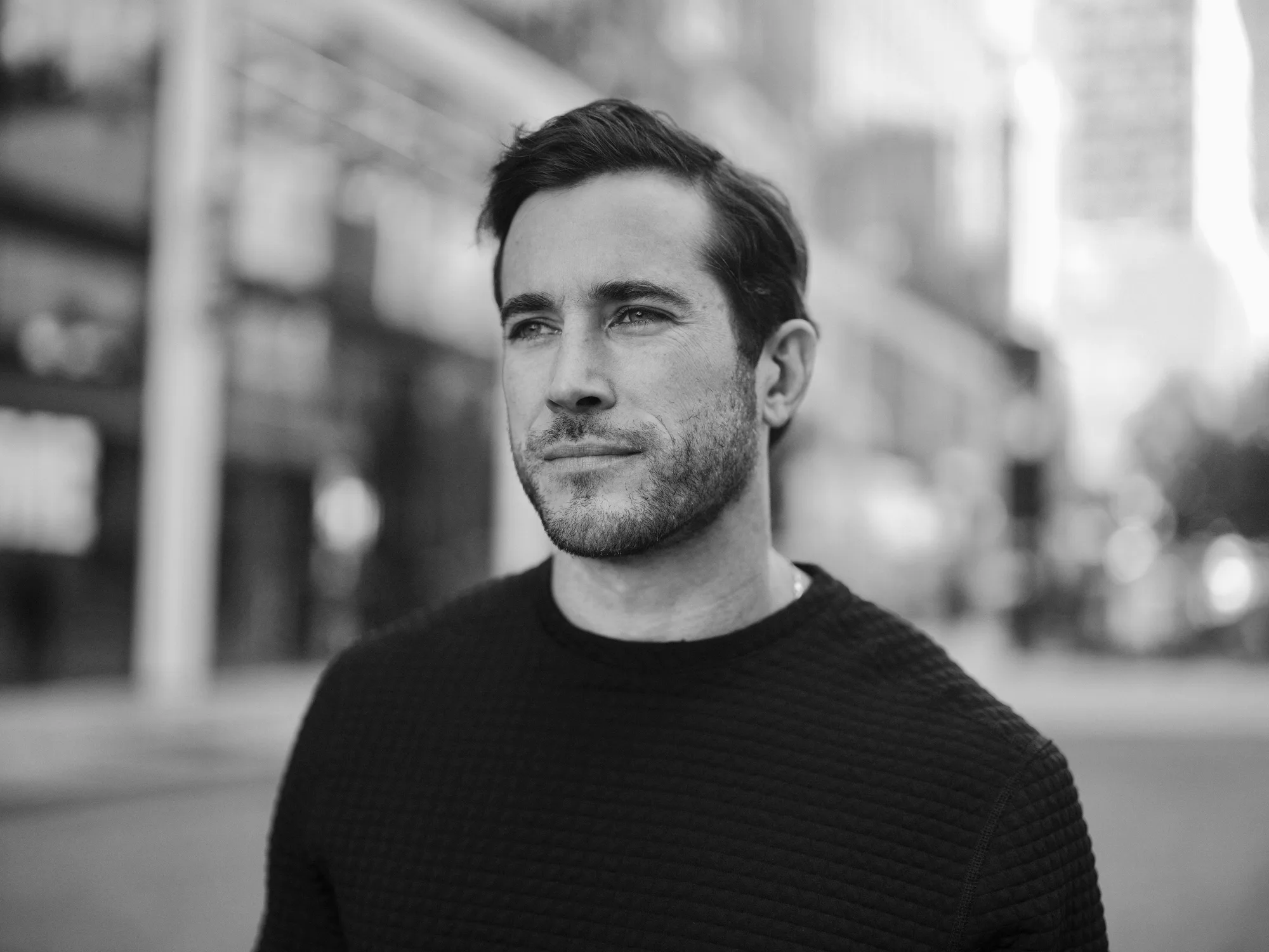 Black and white professional headshot, New York