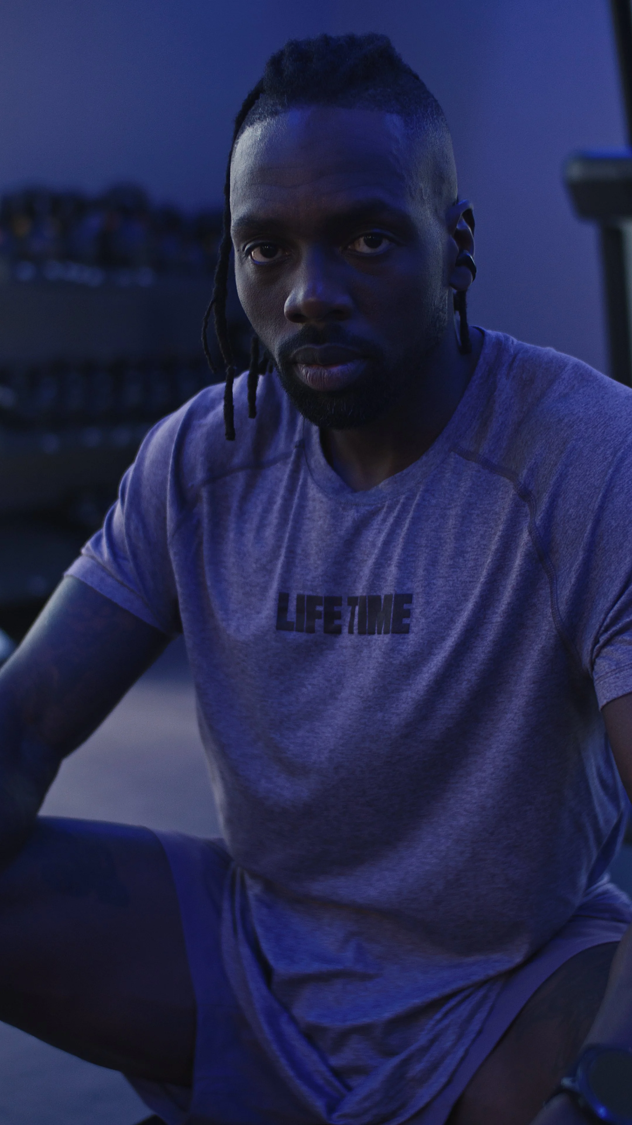 Kabja Concepts cinematic fitness shoot in progress on a gym floor